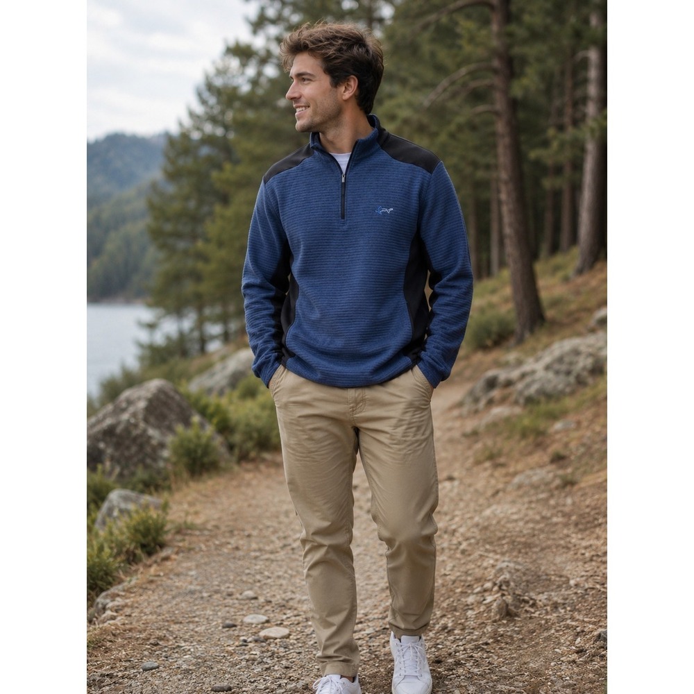 GREG NORMAN Attack Life Men's XXL Ribbed‎ 1/4 Zip Performance Pullover Jacket